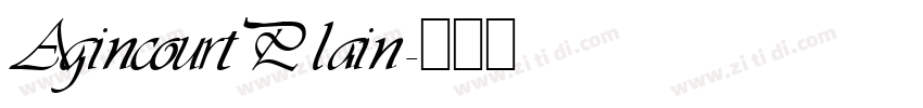 Agincourt Plain字体转换